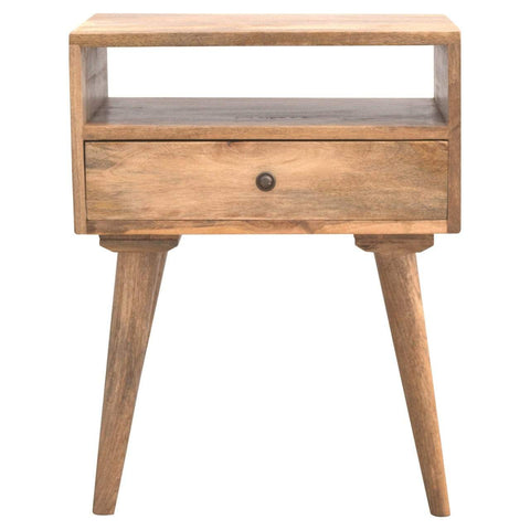 Modern Solid Wood Bedside with Open Slot Sleeping Artisan Furniture 