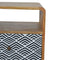 Monochrome Print Bedside with Open Slot Sleeping Artisan Furniture 