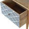 Monochrome Print Bedside with Open Slot Sleeping Artisan Furniture 