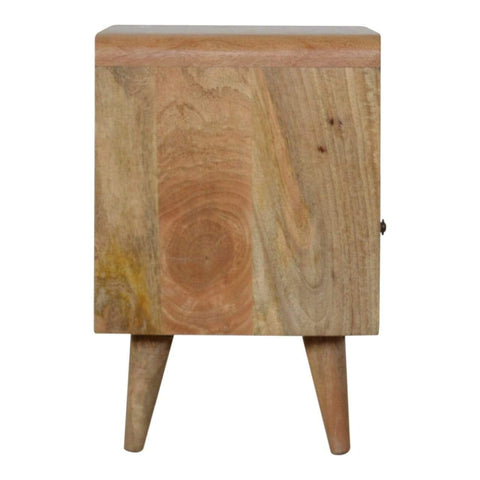 Monochrome Print Bedside with Open Slot Sleeping Artisan Furniture 