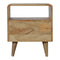 Monochrome Print Bedside with Open Slot Sleeping Artisan Furniture 
