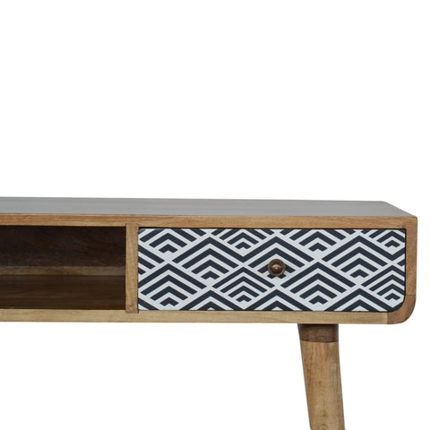 Monochrome Print Writing Desk Living Artisan Furniture 