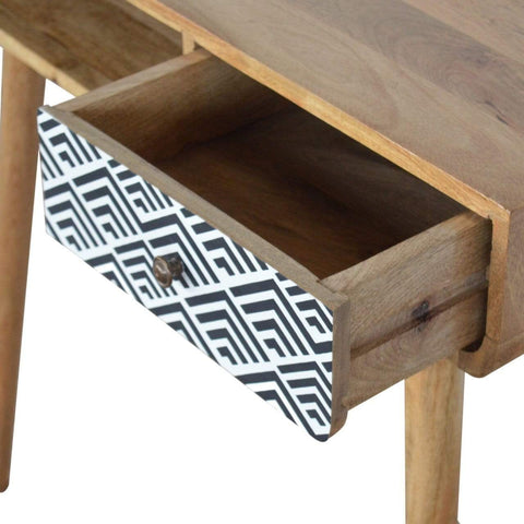 Monochrome Print Writing Desk Living Artisan Furniture 