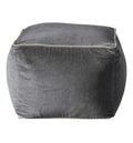 Moreno Velvet Pouffe Silver Living Regency Studio 