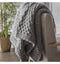 Moss Chunky Knitted Throw Grey Accessories Regency Studio 