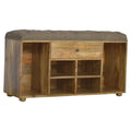 Multi Tweed 4 Slot Shoe Storage Bench Living Artisan Furniture 