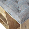 Multi Tweed 4 Slot Shoe Storage Bench Living Artisan Furniture 