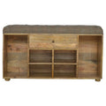 Multi Tweed 4 Slot Shoe Storage Bench Living Artisan Furniture 