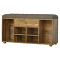 Multi Tweed 4 Slot Shoe Storage Bench Living Artisan Furniture 