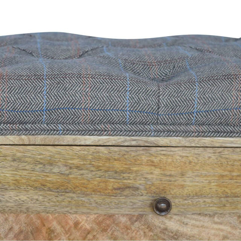 Multi Tweed 4 Slot Shoe Storage Bench Living Artisan Furniture 