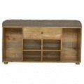 Multi Tweed 4 Slot Shoe Storage Bench Living Artisan Furniture 