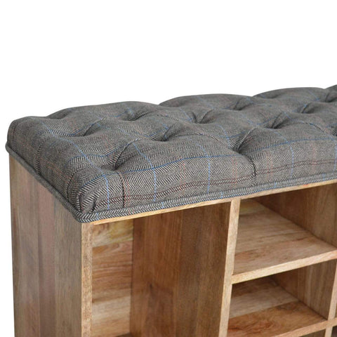 Multi Tweed 6 Slot Shoe Cabinet Living Artisan Furniture 