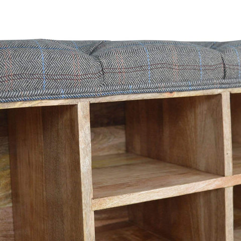 Multi Tweed 6 Slot Shoe Cabinet Living Artisan Furniture 