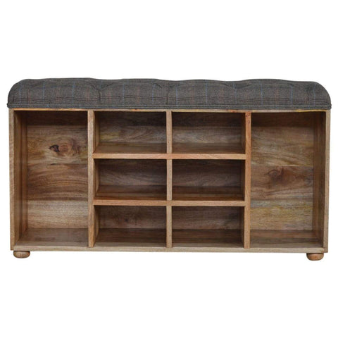 Multi Tweed 6 Slot Shoe Cabinet Living Artisan Furniture 