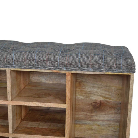 Multi Tweed 6 Slot Shoe Cabinet Living Artisan Furniture 