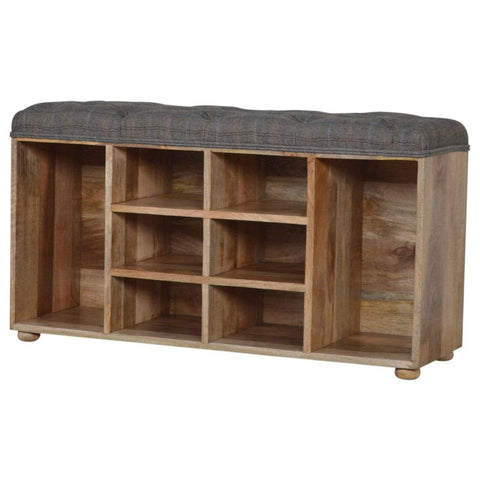 Multi Tweed 6 Slot Shoe Cabinet Living Artisan Furniture 