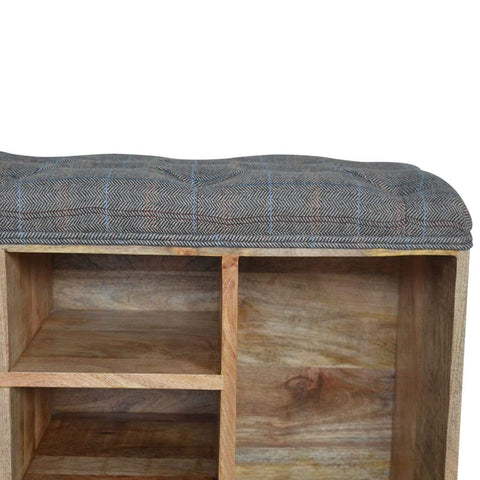 Multi Tweed 6 Slot Shoe Cabinet Living Artisan Furniture 