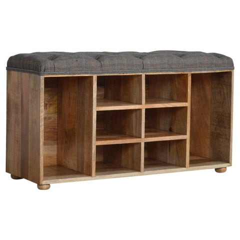 Multi Tweed 6 Slot Shoe Cabinet Living Artisan Furniture 
