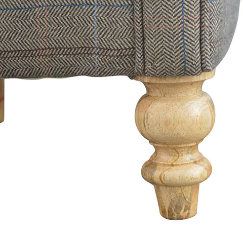 Multi Tweed Armchair with Turned Feet Living Artisan Furniture 