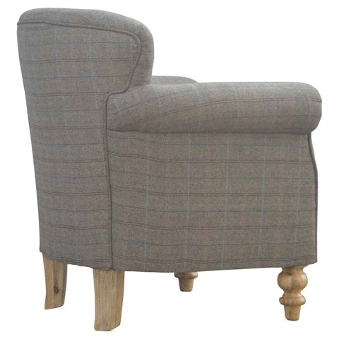 Multi Tweed Armchair with Turned Feet Living Artisan Furniture 