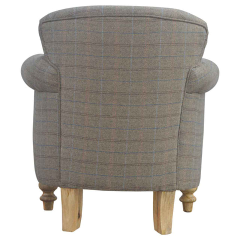 Multi Tweed Armchair with Turned Feet Living Artisan Furniture 