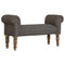 Multi Tweed Bedroom Bench with Turned Feet Living Artisan Furniture 