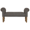 Multi Tweed Bedroom Bench with Turned Feet Living Artisan Furniture 