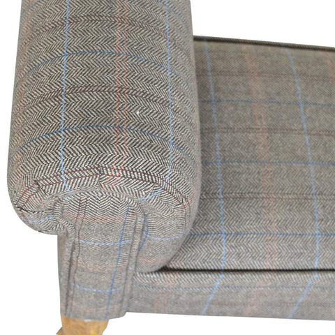 Multi Tweed Bedroom Bench with Turned Feet Living Artisan Furniture 