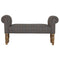 Multi Tweed Bedroom Bench with Turned Feet Living Artisan Furniture 