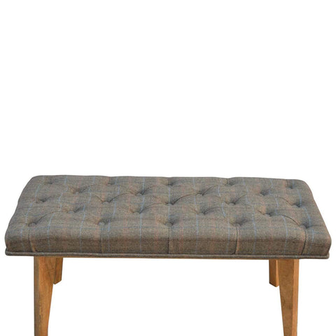 Multi Tweed Deep Button Bedroom Bench Living Artisan Furniture 