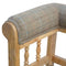 Multi Tweed Deep Button Hallway Bench Living Artisan Furniture 