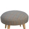 Multi Tweed Nordic Style Footstool Living Artisan Furniture 