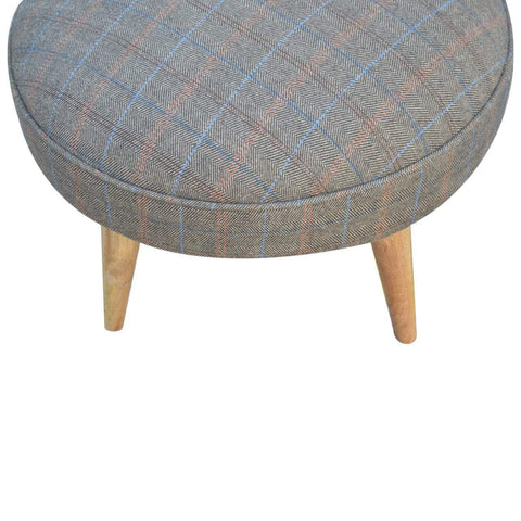 Multi Tweed Nordic Style Footstool Living Artisan Furniture 