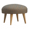Multi Tweed Nordic Style Footstool Living Artisan Furniture 