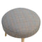 Multi Tweed Nordic Style Footstool Living Artisan Furniture 