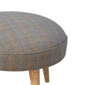 Multi Tweed Nordic Style Footstool Living Artisan Furniture 