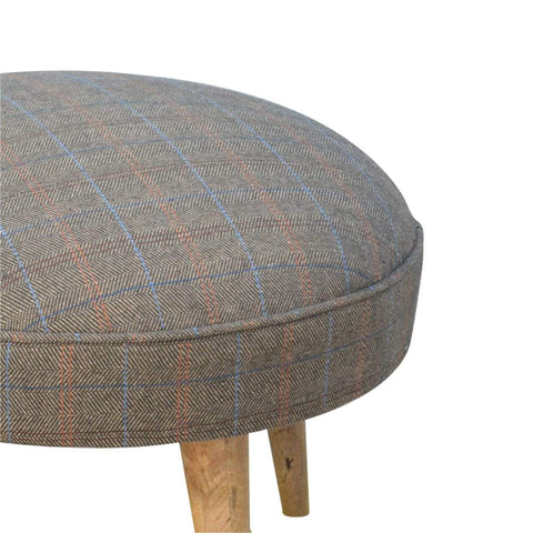 Multi Tweed Nordic Style Footstool Living Artisan Furniture 