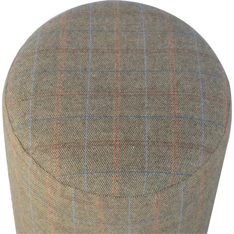 Multi Tweed Round Footstool Living Artisan Furniture 