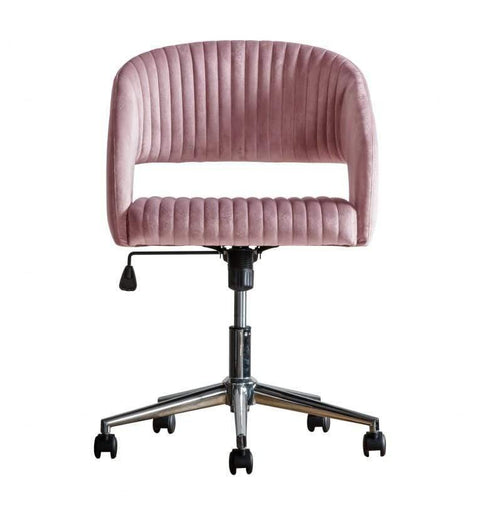 Murray Swivel Chair Pink Velvet Living Regency Studio 