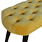 Mustard Cotton Velvet Deep Button Bench Living Artisan Furniture 
