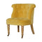 Mustard Velvet Accent Chair Living Artisan Furniture 