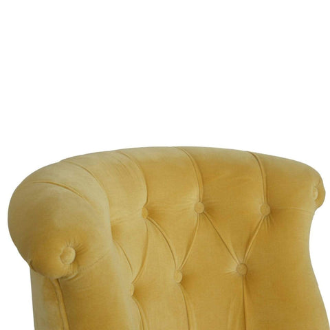 Mustard Velvet Accent Chair Living Artisan Furniture 