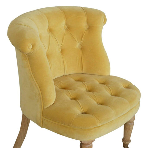 Mustard Velvet Accent Chair Living Artisan Furniture 