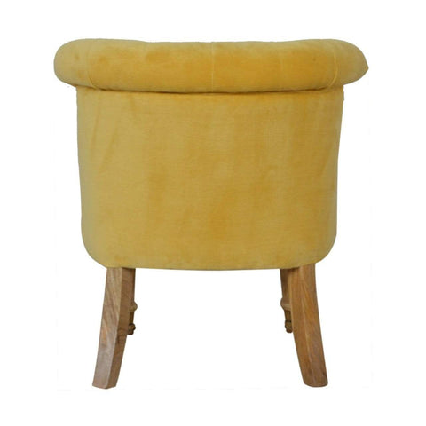 Mustard Velvet Accent Chair Living Artisan Furniture 