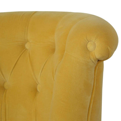 Mustard Velvet Accent Chair Living Artisan Furniture 