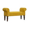 Mustard Velvet Bench Living Artisan Furniture 