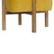 Mustard Velvet Footstool with Solid Wood Legs Living Artisan Furniture 
