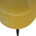 Mustard Velvet Nordic Style Footstool Living Artisan Furniture 