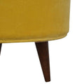 Mustard Velvet Nordic Style Footstool Living Artisan Furniture 