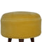 Mustard Velvet Nordic Style Footstool Living Artisan Furniture 